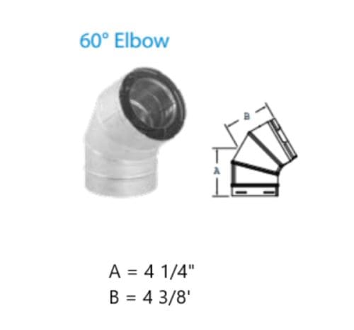 Duravent 58DVA-E60 60 Degree elbow