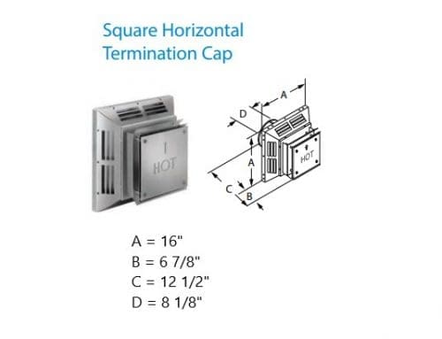 Duravent 58DVA-HC Horizontal Termination Cap (aluminum)
