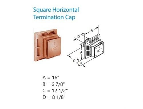 Duravent 58DVA-HC-C Horizontal Termination Cap (Copper)