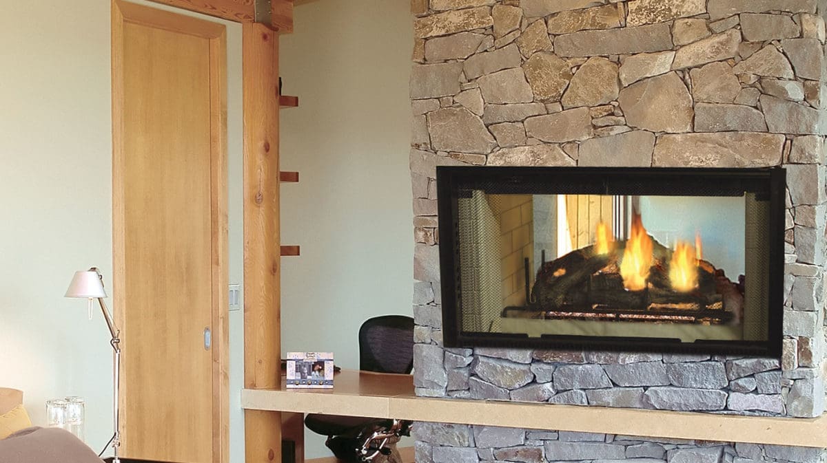 Majestic DSR36 Designer Series 36 See-Thru Radiant Wood Burning Fireplace