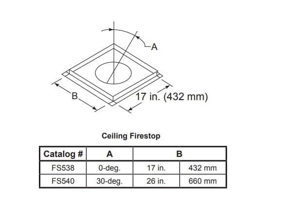 Majestic FS538-FS540 Ceiling Firestop