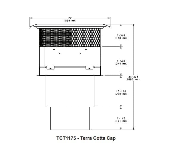 Majestic TCT1175 - Terra Cotta Cap