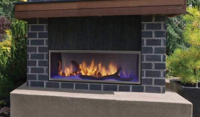 48 Lanai Outdoor Gas Linear Fireplace, Linear Outdoor Fireplace