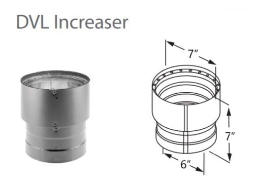 DuraVent DVL 6DVL-X7 Increaser from 6" to 7"