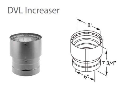 DuraVent DVL 6DVL-X8 Increaser from 6" to 8"