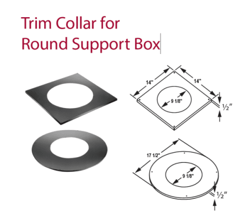 Duravent Duratech 5DT-TC, 5DT-TCR TC Trim Collar for Round Support Box (square)