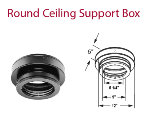 Duravent Duratech 6DT-RCS Round Ceiling Support Box