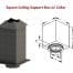 Duravent Duratech 6DT-CS24IS Square Ceiling Support Box w/ Collar