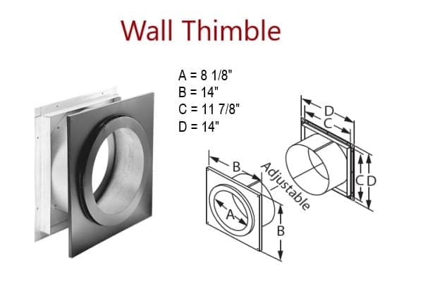 Duravent Duratech 6DT-WT Wall Thimble Adjustable