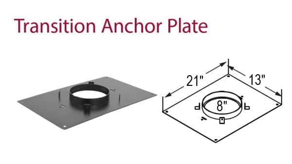 Duravent Duratech 8DT-AP13x21 Transition Anchor Plate
