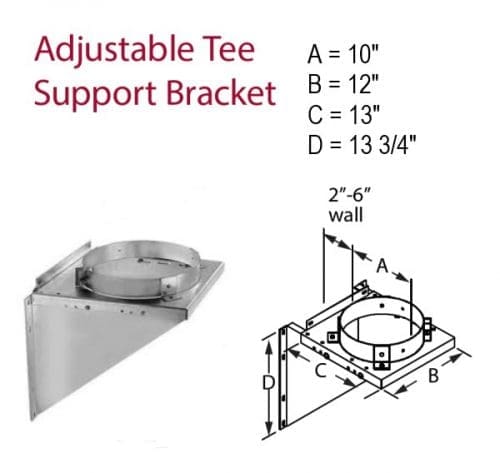 Duravent Duratech 8DT-TSB Adjustable Tee Support Bracket