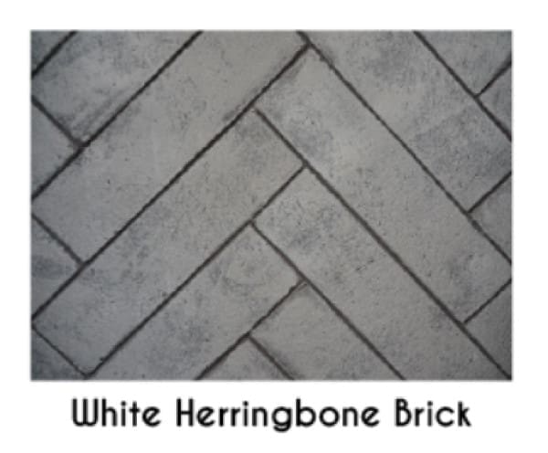 Empire White Herringbone Brick Liner