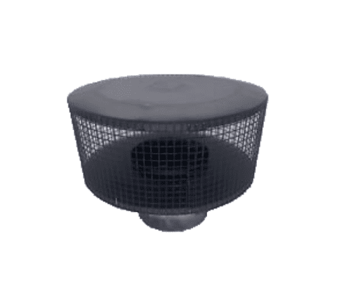 Superior Fireplaces RT-8DM-K Black Round Top with Mesh Screen