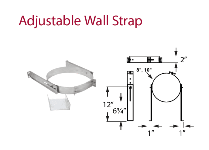 DuraVent Duratech 6DT-AWS Adjustable Wall Strap