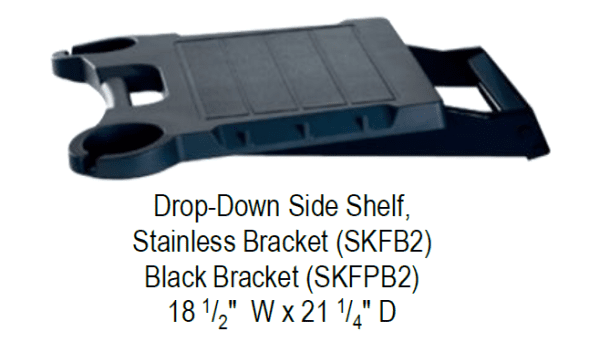 Broilmaster SKFPB2 Drop Down Side Shelf Black 