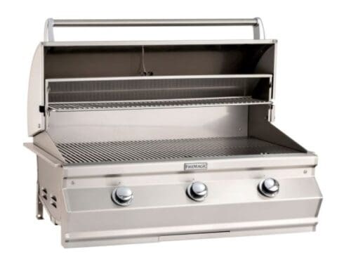Fire Magic CM540i Built-In Grill with Analog Thermometer open